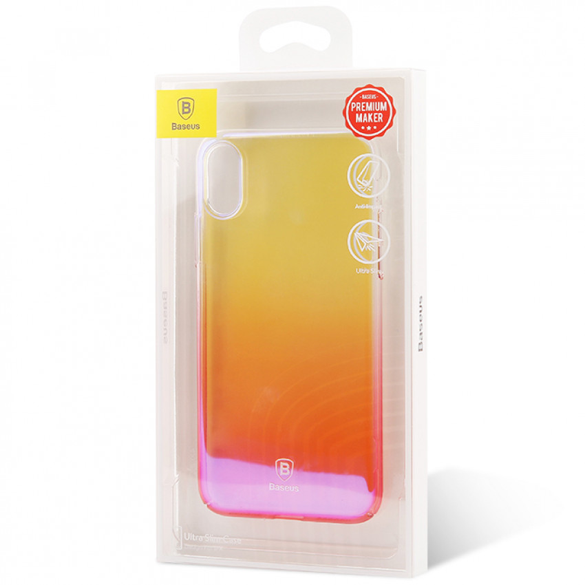 Чохол Baseus для iPhone X/Xs Glaze pink (WIAPIPHX-GC04)-