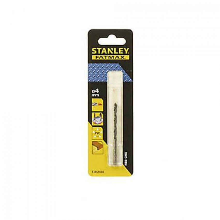 Свердло по металу STANLEY STA51038 d=4мм. L=75 x 43мм-STA51038