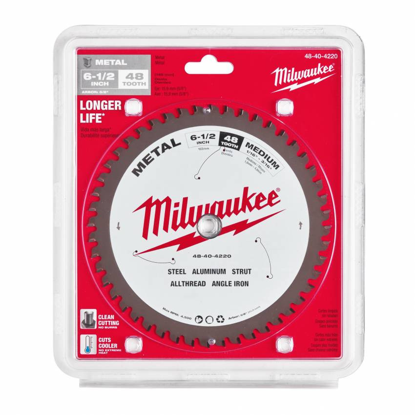 Диск пильний Milwaukee CSB P M 165x15.8x1.6 мм 48 зубів (48404220)-48404220