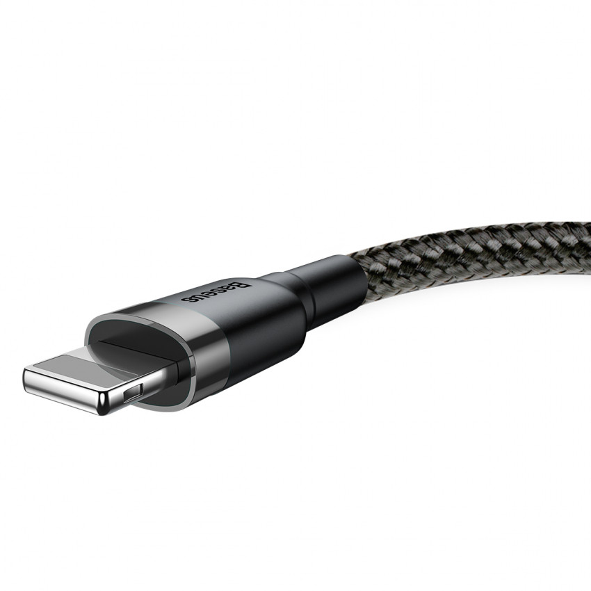 Кабель Baseus Cafule USB 2.0 to Lightning 2A 3M Чорний/Сірий (CALKLF-RG1)-