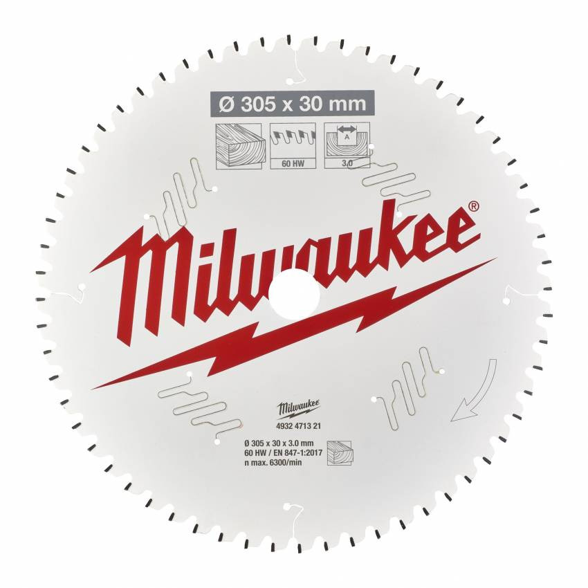 Диск пиляльний PFTE MILWAUKEE, Ø216х30х2,4мм, 24 зуб. 1-4932471315