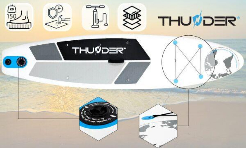 SUP-дошка THUNDER PLANET-BLUE 320-PLANET-BLUE