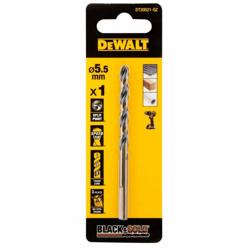 Свердло по металу EXTREME Black & Gold DeWALT DT20521-DT20521