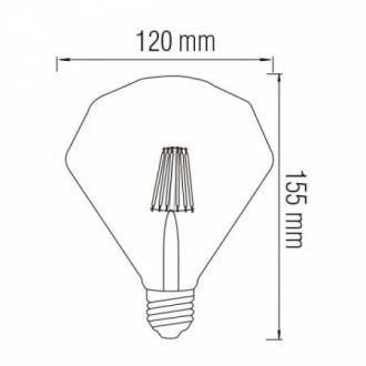 Світлодіодна лампа Filament RUSTIC DIAMOND-6 6W E27 2200К