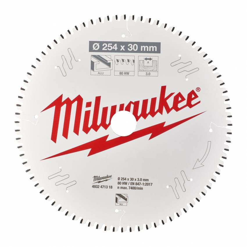 Диск пиляльний Alu PFTE MILWAUKEE, Ø305х30х3,0мм, 96 зуб. 2-4932471323