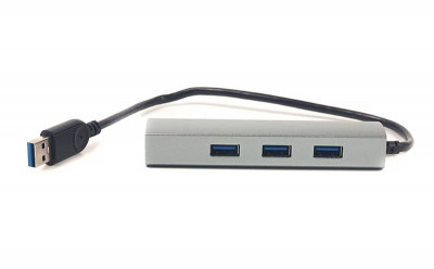 Перехідник PowerPlant USB 3.0 3 порти Gigabit Ethernet-[articul]