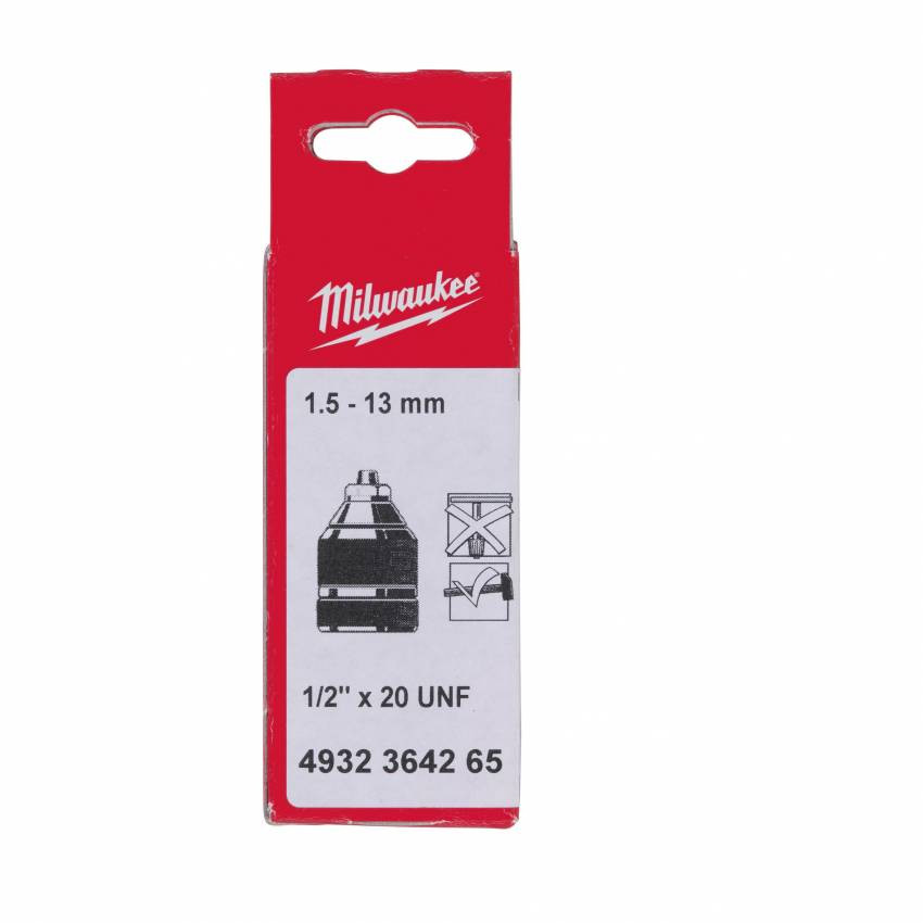 Патрон безключовий промисловий MILWAUKEE 1,5-13 1/2"х20-4932364265