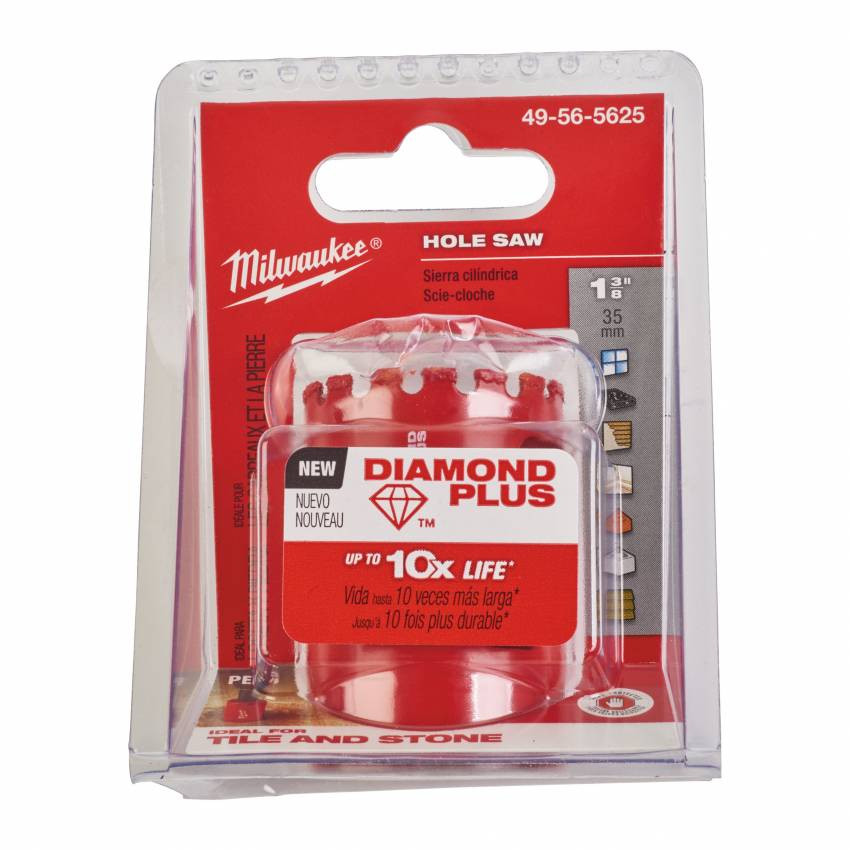 Коронка алмазна Diamond Plus MILWAUKEE, Ø35мм-49565625