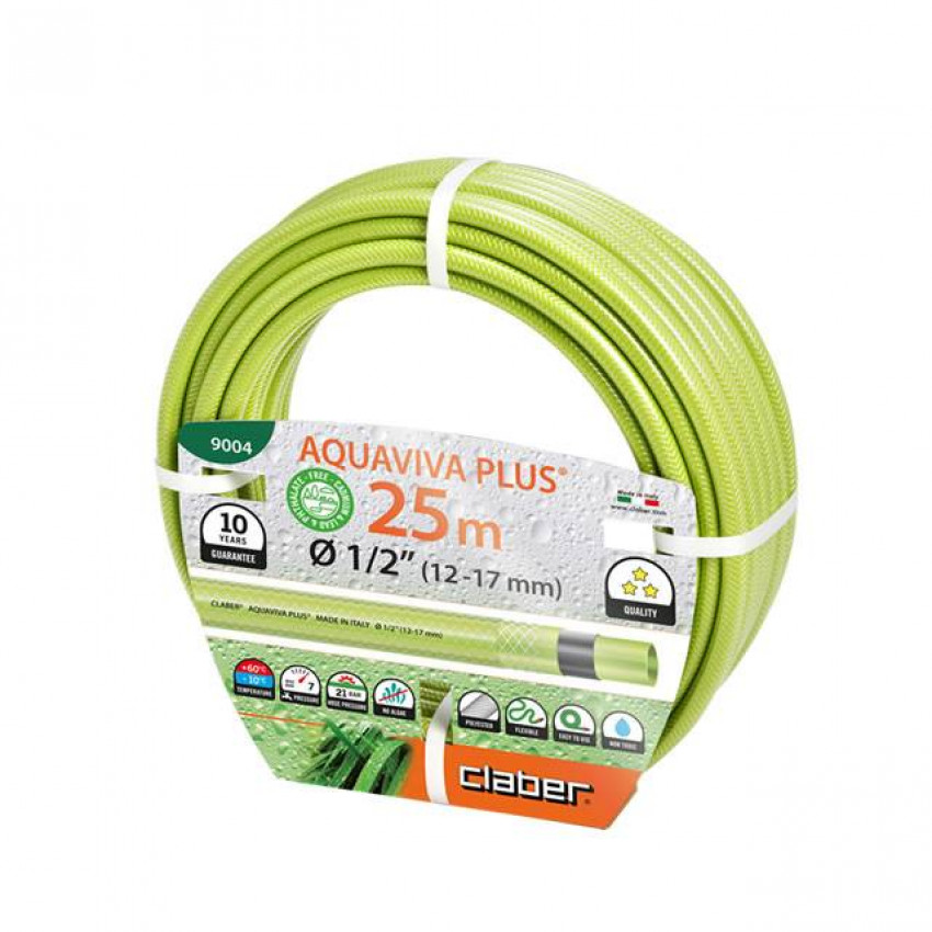 Шланг поливальний 1/2", 25м Aquaviva Plus, салатовий-90040000