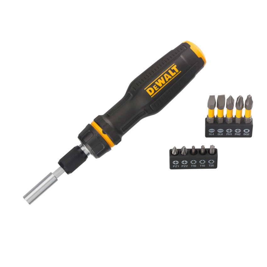 Викрутка - набір FULL FIT Telescoping, зі змінними бітами, 10 біт DeWALT DWHT68001-0-DWHT68001-0