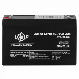 Акумулятор AGM LPM 6V - 7.2 Ah-[articul]