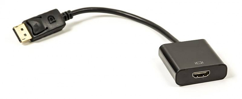 Кабель-перехідник PowerPlant HDMI - DisplayPort, 0.15м, чорний-CA910830