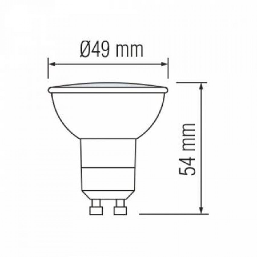 Світлодіодна лампа VISION-6 6W GU10 4200К під диммер-001 022 0006