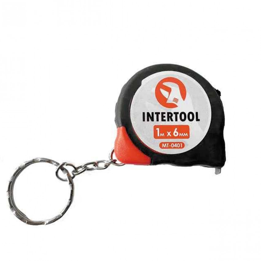 Рулетка з фіксатором 1 м * 6 мм INTERTOOL MT-0401-MT-0401