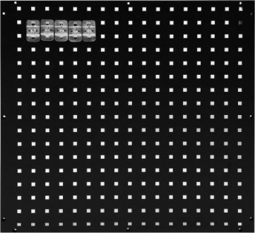 Панель перфорована для інструментів YATO: 5 гачків, розмір перфорації – 10х10 мм, 660 x 700 x 20 мм.-[articul]