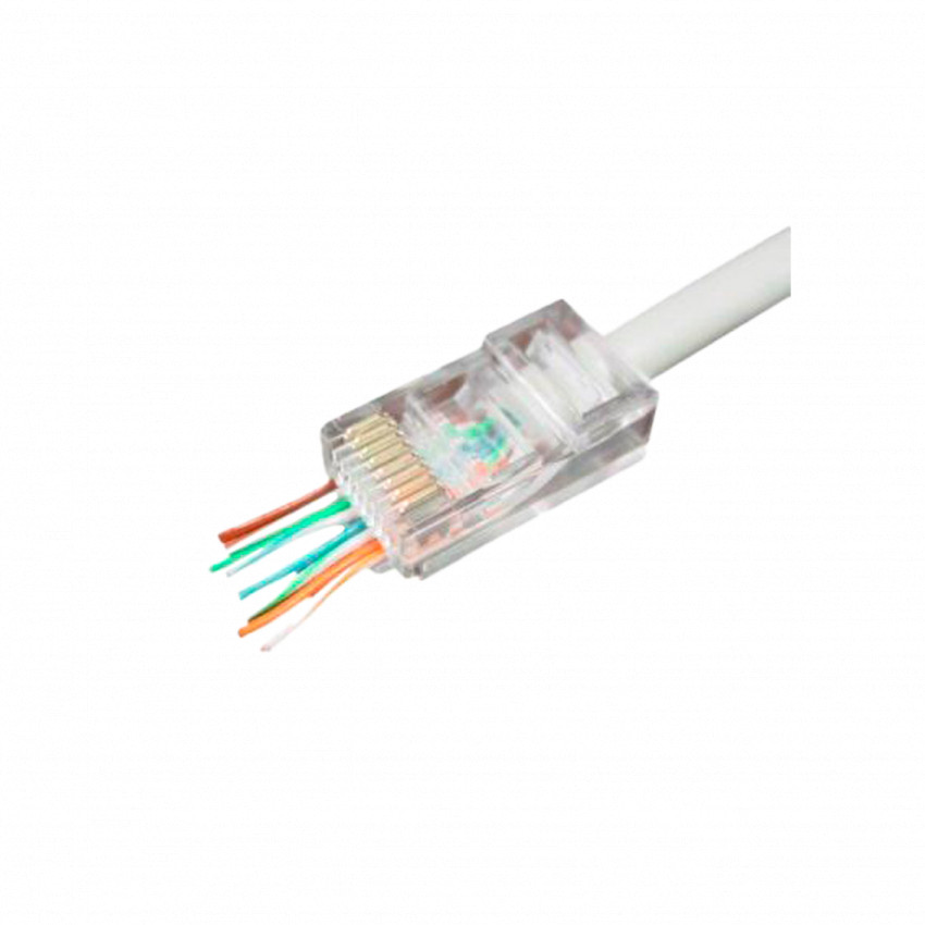 Конектор наскрізний RJ45 Cat.5E (100 шт)-