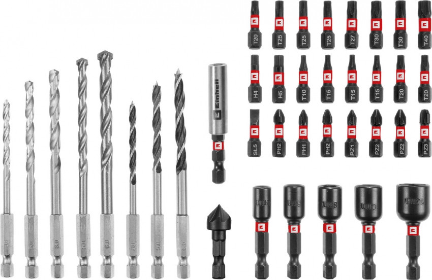 Набір ударних біт і свердл Einhell 39 шт, M-Case (108759)-