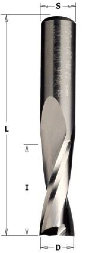 191.501.11 Фреза спіральна D=7,94 I=25,4 L=76,2 S=12,7 Z=2 чистова обр. тирса в гору-191.501.11