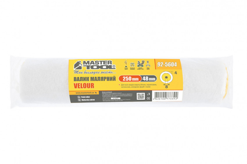 MasterTool Валик Велюр 48/250 мм d 8 мм, Арт.: 92-5604-92-5604