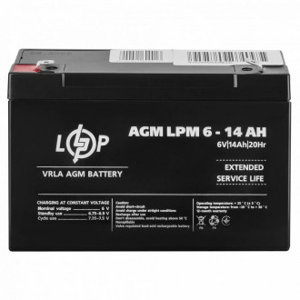 Акумулятор AGM LPM 6V - 14 Ah