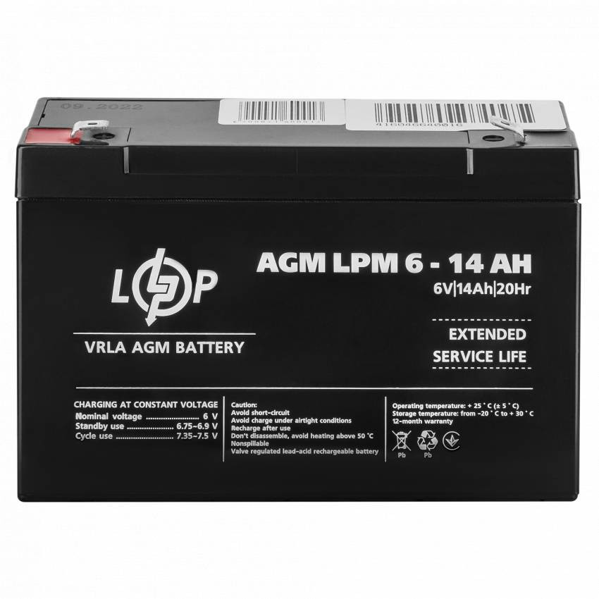 Акумулятор AGM LPM 6V - 14 Ah-