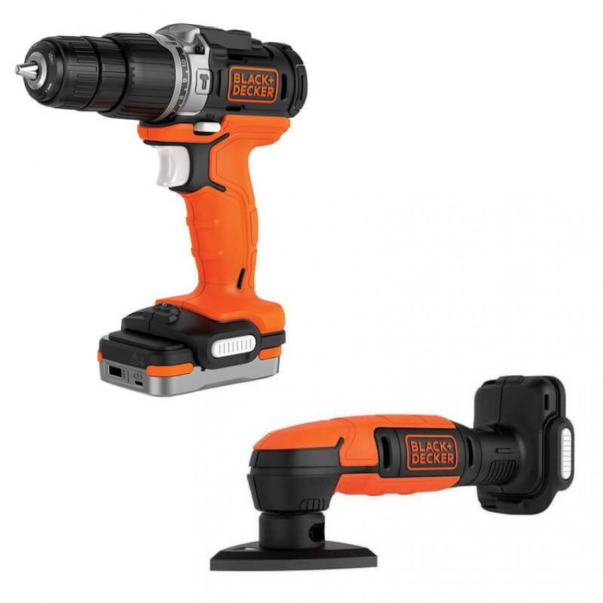 Набір із двох інструментів BLACK DECKER BDCK121S1S-BDCK121S1S