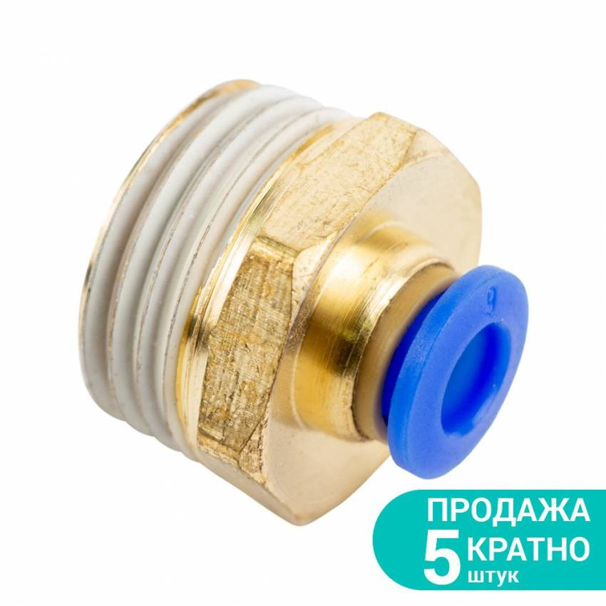 Штуцер цанговий (прямий) Ø6*6мм МТ 1/2" Sigma (7026871)-7026871