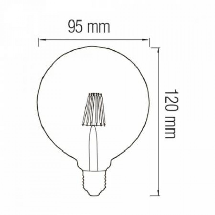 Світлодіодна лампа Filament RUSTIC TWIST-4 4W E27-001-038-0004-010