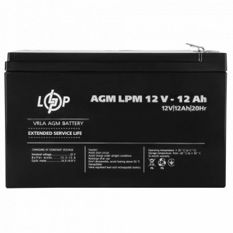 Акумулятор AGM LPM 12V - 12 Ah