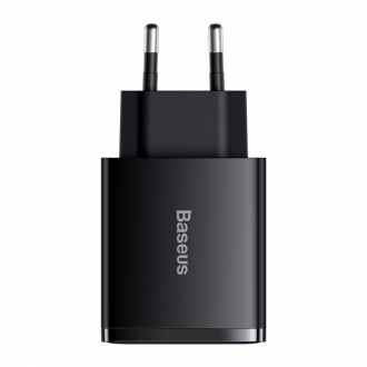 Зарядний пристрій Baseus Compact Quick Charger 2U+C 30W EU Чорний (CCXJ-E01)-[articul]