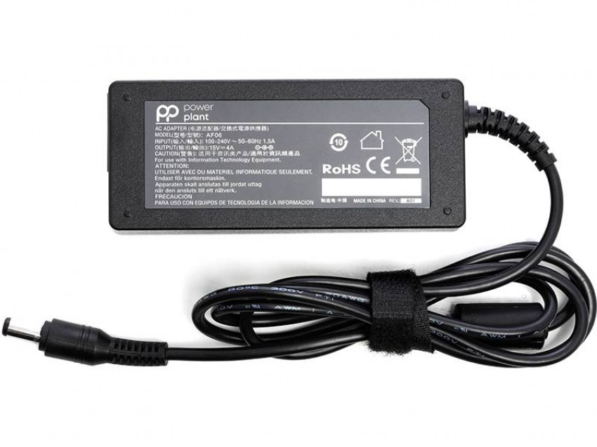 Адаптер для ноутбука PowerPlant TOSHIBA 220V, 15V 60W 4A (6.3*3.0)-TO60C6330