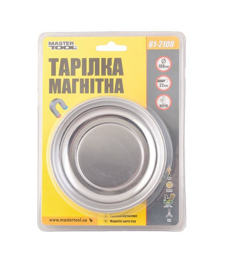 Тарілка магнітна MASTERTOOL 108 мм 81-2108-81-2108