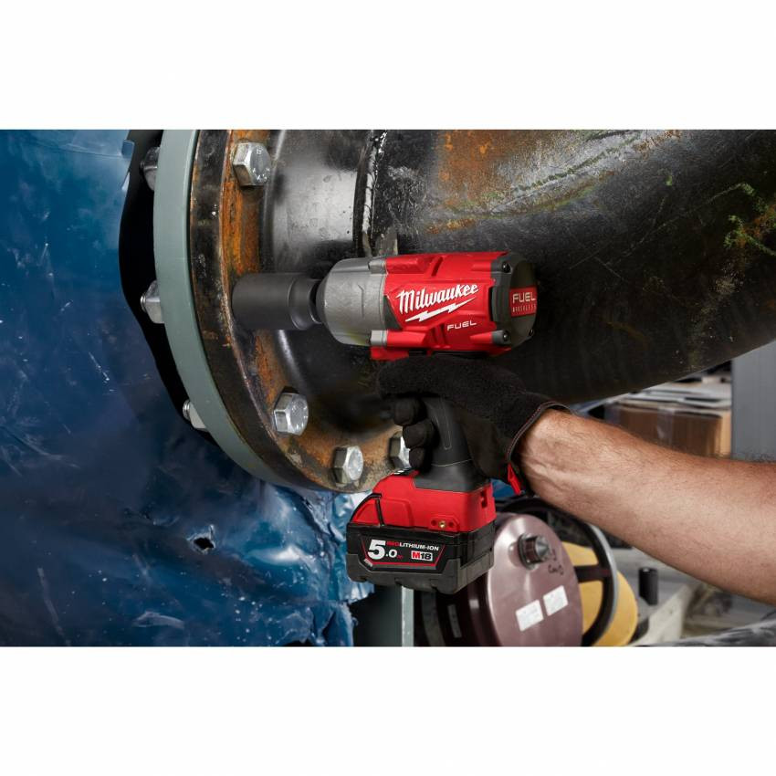 Гайковерт акумуляторний 1/2" MILWAUKEE, M18 FHIWP12-502X, 1491Нм (зарядний пристрій, 2 акум.Х 5Ач, HDкейс)-4933459693