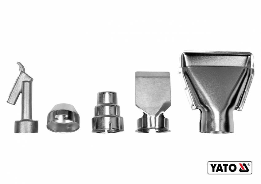 Фен технічний YATO 1.6 кВт 50-650°C 250-500л/хв 2 режими + 5 насадок-YT-82296