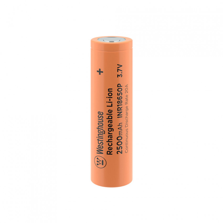 Акумулятор високотоковий літій-іонний Westinghouse Li-ion INR18650, 2500mAh, 8С, 1шт/уп-INR18650P-2500(8C)