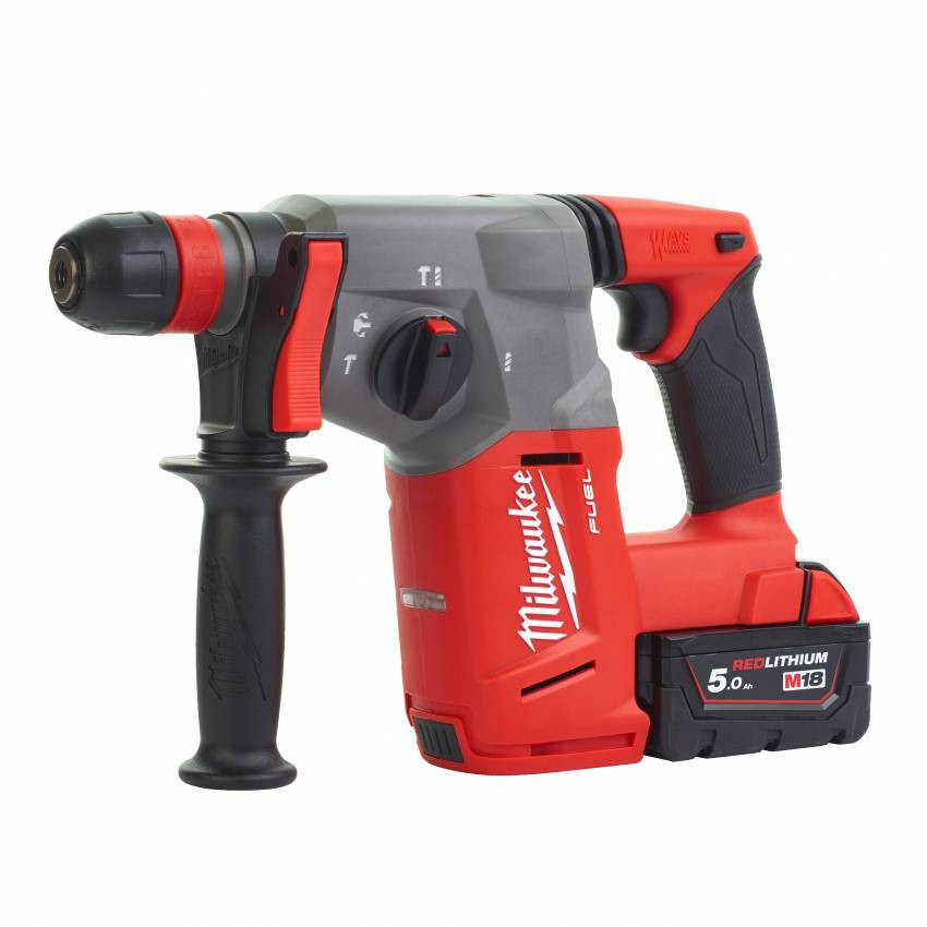 Перфоратор SDS-PLUS акумуляторний MILWAUKEE, M18 CHX-502Х, 2,5Дж (зарядний пристрій, 1 акум.Х 5Ач, HDкейс)-4933451381