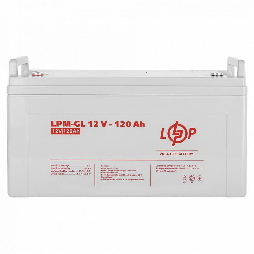 Акумулятор гелевий LPM-GL 12V - 120 Ah LogicPower-LP3870