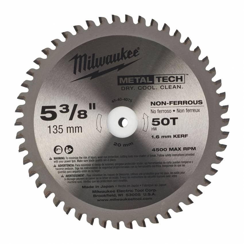 Диск пиляльний PFTE MILWAUKEE, Ø203х5/8"х1,6мм, 70 зуб. 1-4932478815