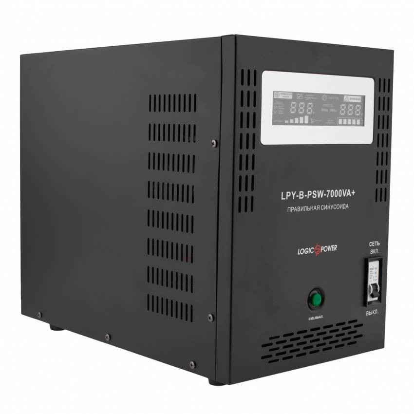 ДБЖ з правильною синусоїдою 48V LPY-B-PSW-7000VA+(5000Вт)10A/20A-