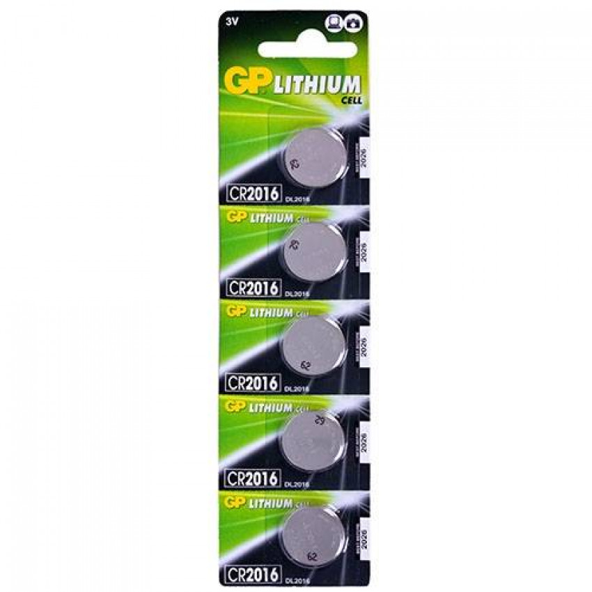 Батарейка GP дискова Lithium Button Cell 3.0V CR2016-8U5 літієві-4891199001123(5/100)