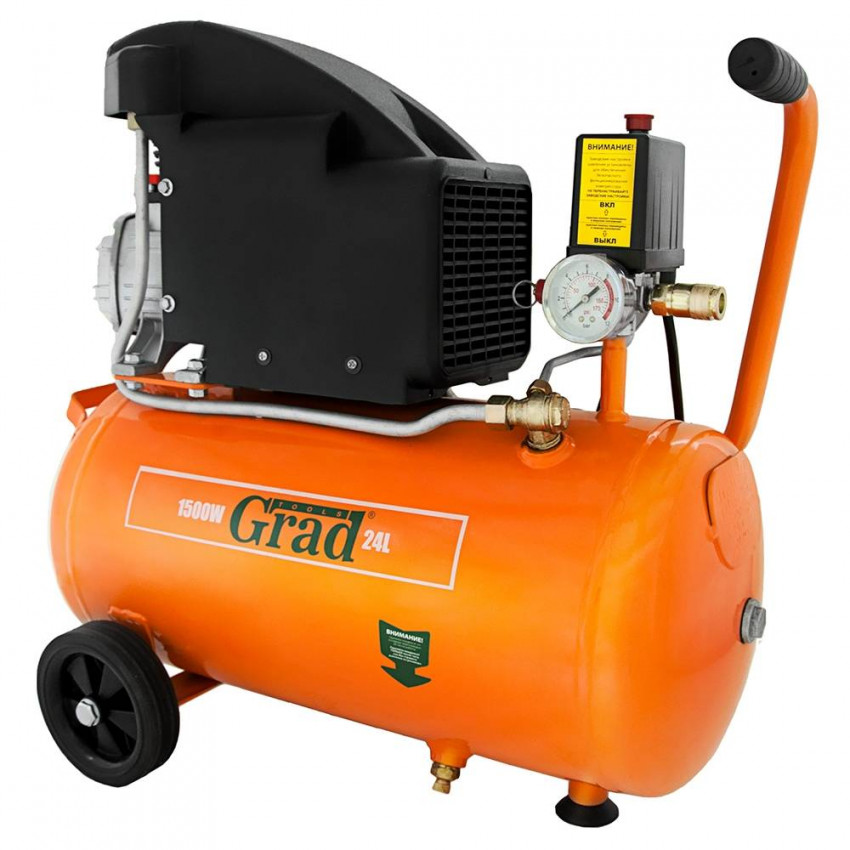 Компресор одноциліндровий Grad 1.5kW 196l / min 8bar 24l (7043515)-7043515