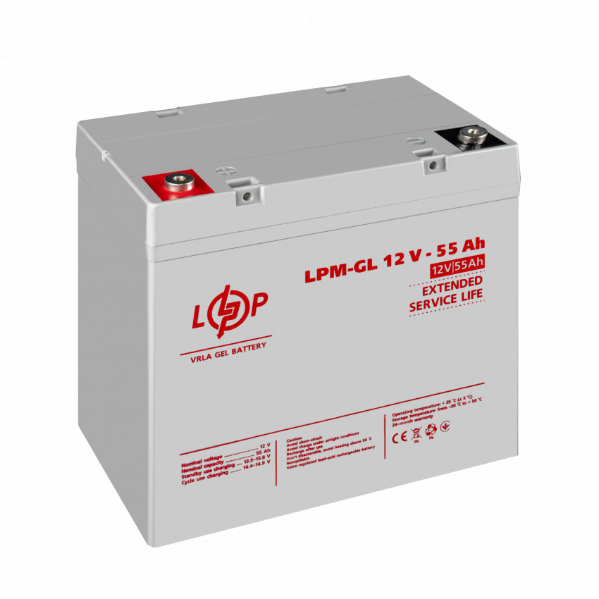 Акція.Акумулятор гелевий LPM-GL 12V - 55 Ah-