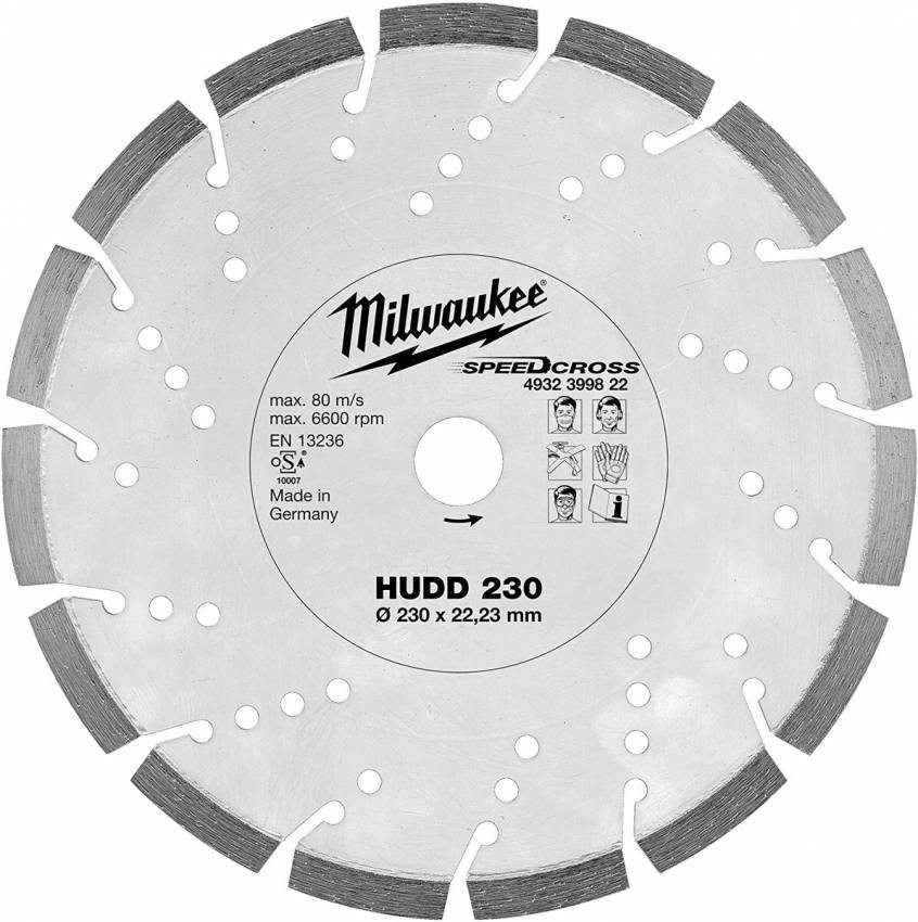 Диск алмазний Speedcross MILWAUKEE HUDD 230, Ø230мм-4932399822