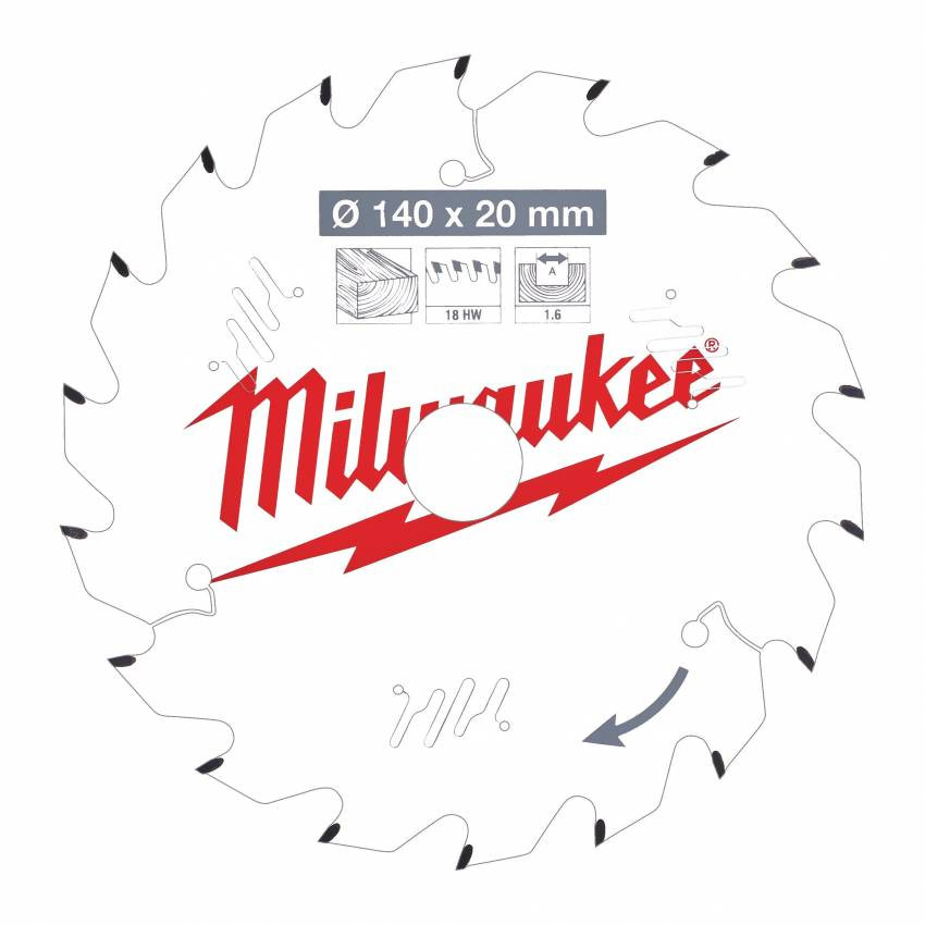 Диск пиляльний PFTE MILWAUKEE, Ø184х5/8"х2,1мм, 40 зуб. 1-4932471379