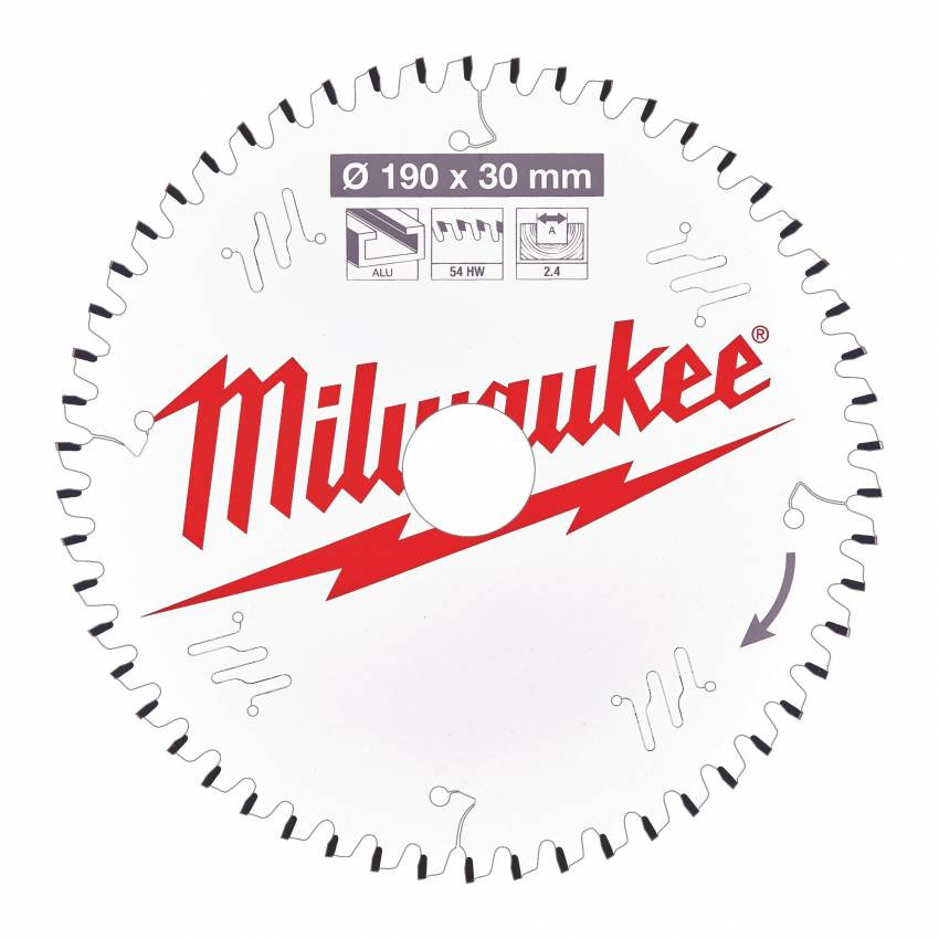 Диск пильний Alu PFTE MILWAUKEE, Ø165х20х2, 2мм, 52 зуб.-4932471296