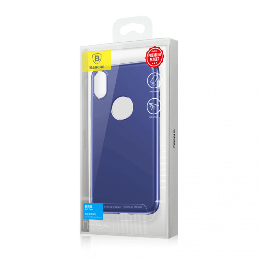 Чохол Baseus для iPhone X/X Soft Case Blue (WIAPIPHX-SJ03)-