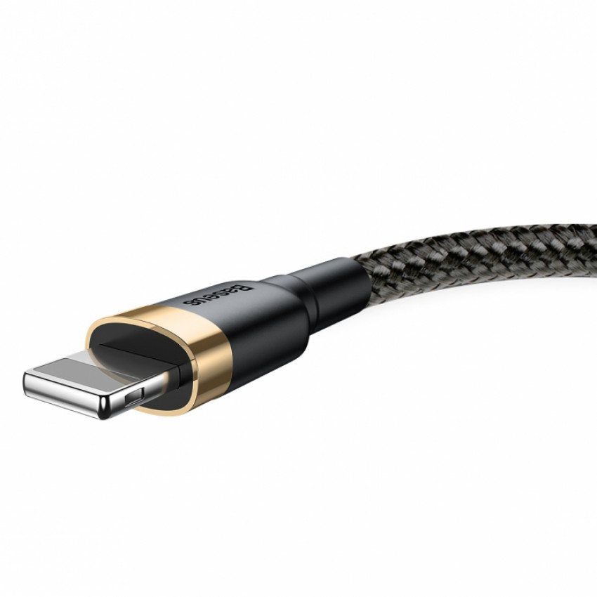 Кабель Baseus Cafule USB 2.0 to Lightning 1.5A 2M Чорний/Золотий (CALKLF-CV1)-