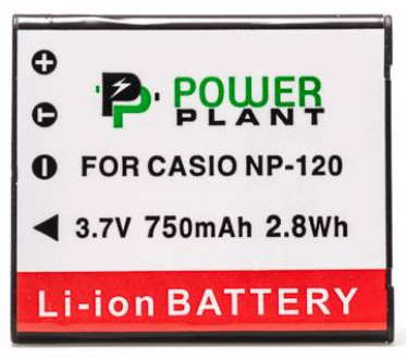 Акумулятор PowerPlant Casio NP-120 750mAh-[articul]