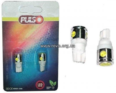 Лампи PULSO/габаритні/LED T10/4SMD-HP/12v2.5w White-[articul]