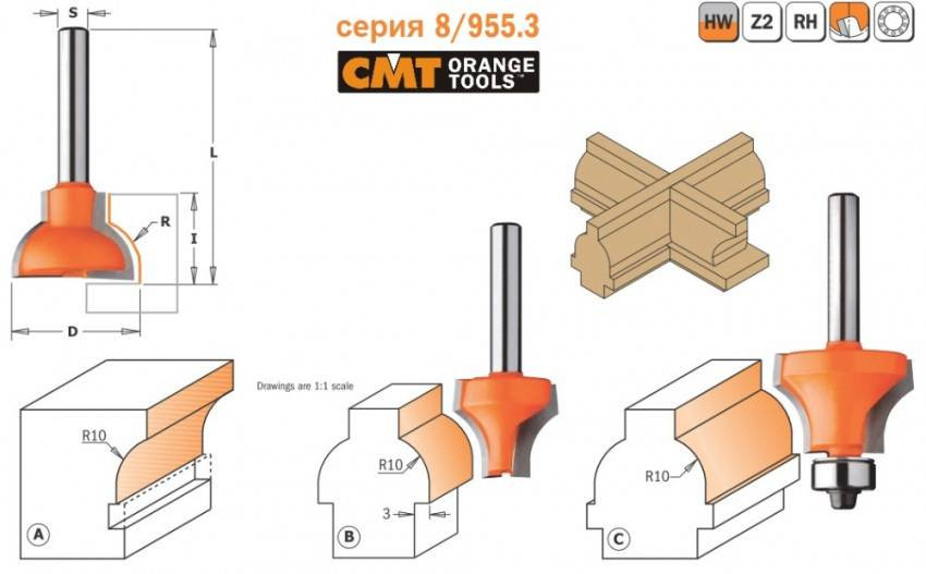 955.307.11M Фреза  HM D=25 I=19 R=10 Профіль A, S=8-955.307.11M